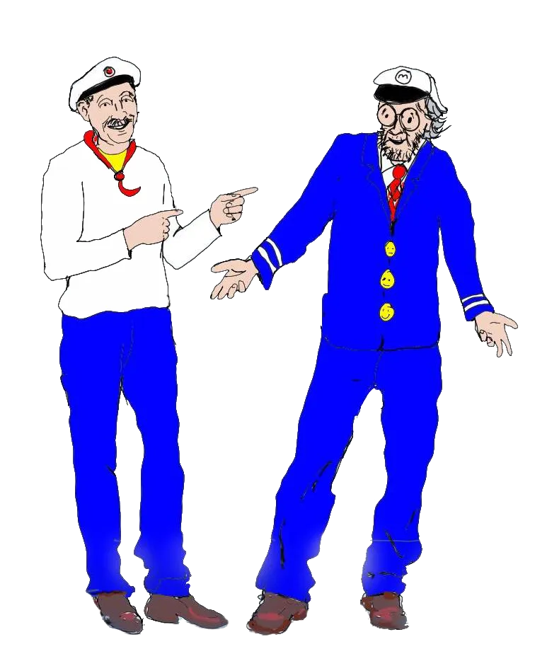 tegning av Hansen og Larsen